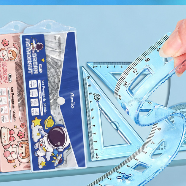 Penggaris Lucu 1 Set 4 Pcs Premium Ruler Dapat Ditekuk Tanpa Patah