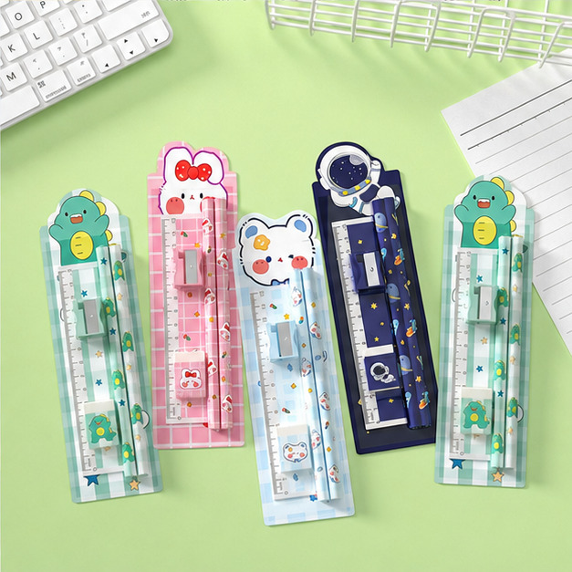 Pensil Set Anak 5in1 Set Alat Tulis Pensil Lucu Dan Penghapus Untuk Tempat Pensil Buku Tulis Sekolah