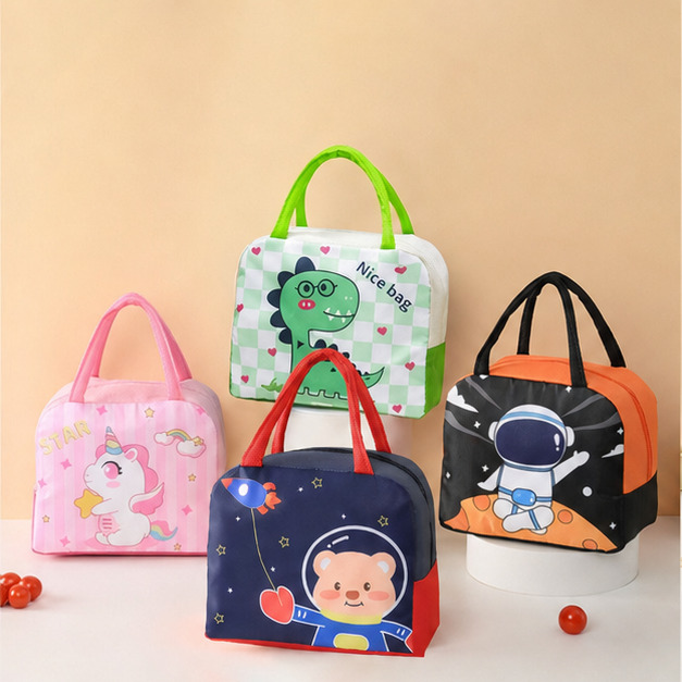 Tas Bekal Kartun Tas Tempat Makan Pendingin Portabel Lunch Bag Tas Bontot Anak Sekolah