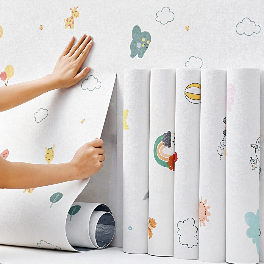 Wallpaper Dinding Kamar Tidur Anak Walpaper Dinding Kamar Aesthetic Tahan Air Stiker Dinding 50x280CM